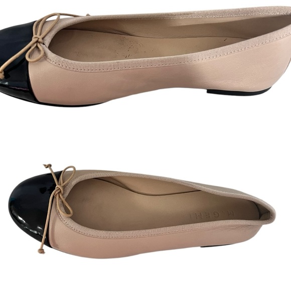 M. Gemi Cream and Black Ballet Flats sz 38.5/8 - Picture 4 of 8